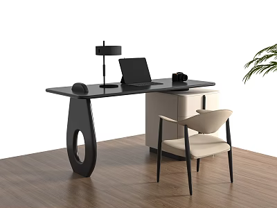 Modern Middle Ancient Desk Computer Desk Table 3d model