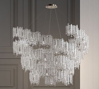 Light Luxury Crystal Chandelier 3d model