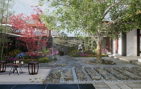 Modern Courtyard Homestay Courtyard Garden Homestay Courtyard Country Courtyard 3d model