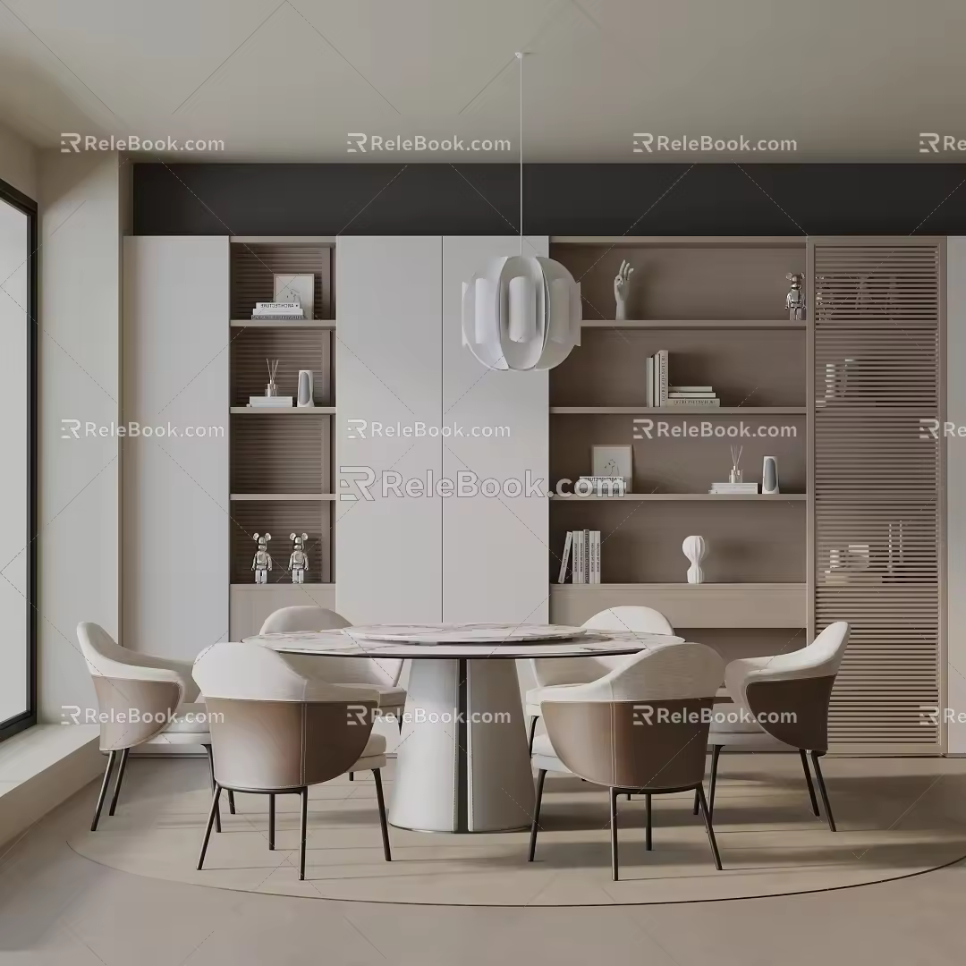 Modern table combination 3d model