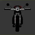 Red and Black Modern Motorcycle With Stylish Body Against Gray Background