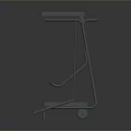 Practical Metal Mobile Cart With Upper And Lower Shelves And Wheels