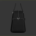 Black Canvas Handbag With Cross Straps Design And Top Handles For Daily Use