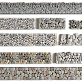 Building Exterior Wall Stone Materials With Various Textures And Natural Patterns