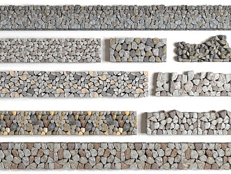 Landscape stone wall 3d model