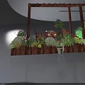 Elegant Wooden Swing Door In Garden Pergola With Lush Green Plants And Seating