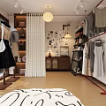 Cozy Modern Women Clothing Store Interior With Comfy Seating And Fashionable Garment