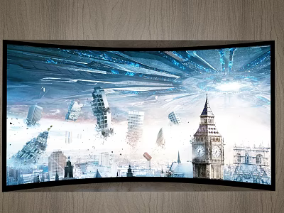 Projection Monitoring System For Urban City Surveillance With Large Screen 3d model