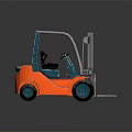 Orange And Blue Mini Forklift Model As Industrial Equipment