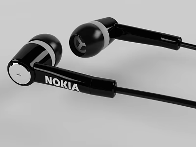 Nokia Wired In Ear Headphones With Sleek Design And Clear Audio Sound 3d model