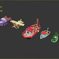 Colorful Small Toy Water Transport Vehicles With Various Designs And Shapes