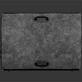 Industrial Metal Storage Equipment With Blue Lid Ribbed Design And Heavy Duty Wheels
