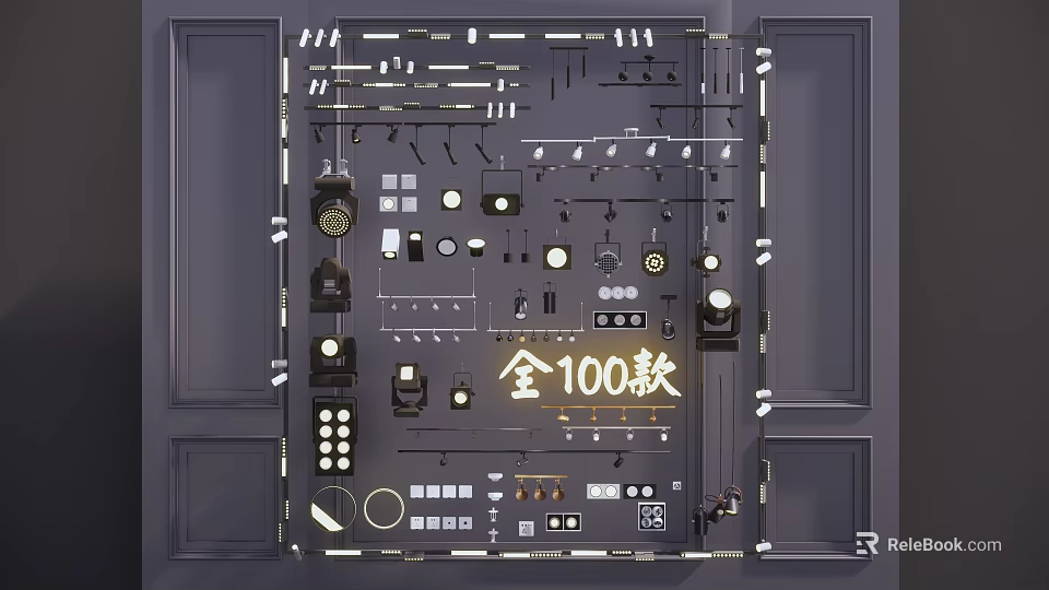 100 Downlights and Spotlights Collection Featuring Various Designs and Styles 3d model 
