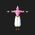 Pink Skinned Character Creature With Outstretched Arms Wearing White Pants And Yellow Belt