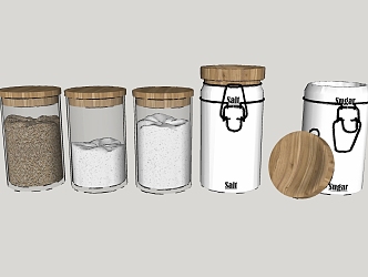 Modern seasoning bottle seasoning tank combination 3d model