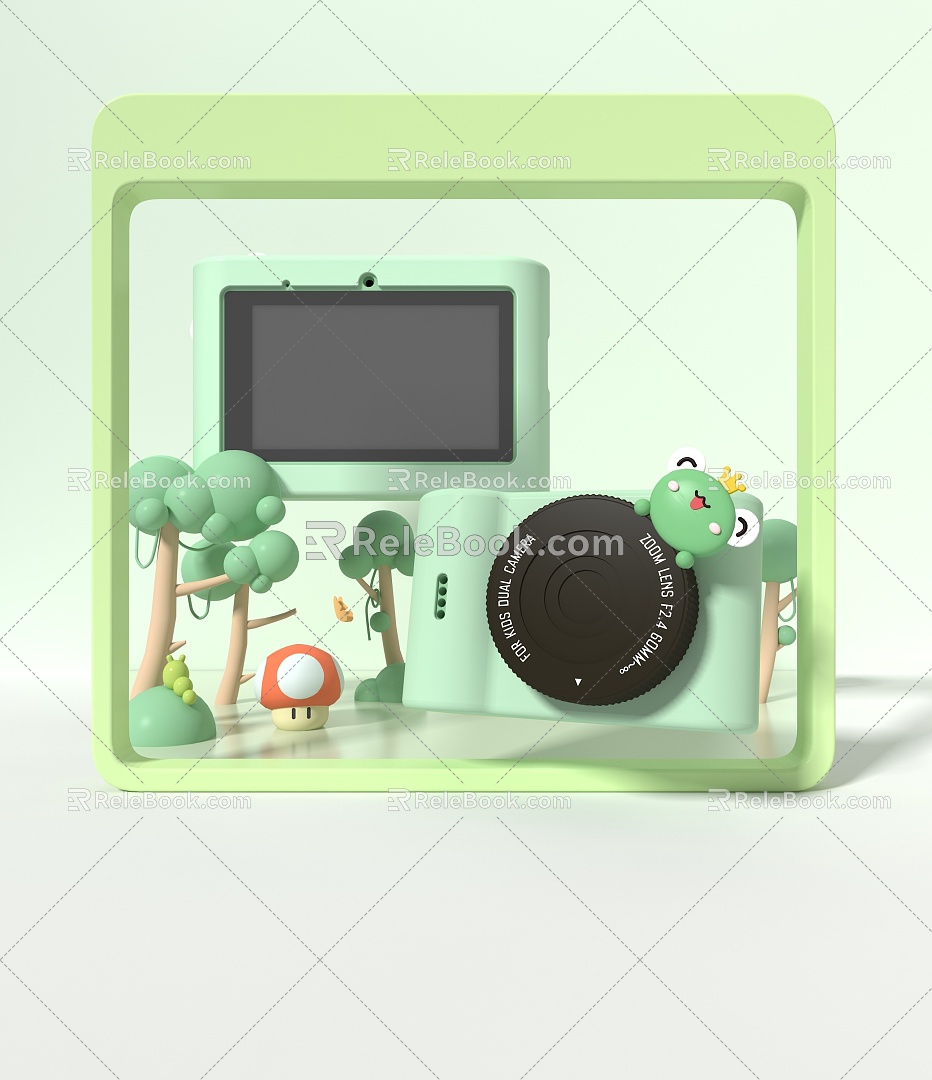 Frog Camera Children's Camera Toy 3d model