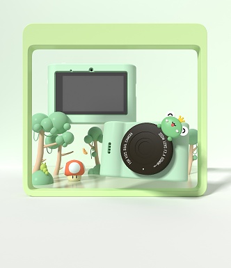 Frog Camera Children's Camera Toy 3d model