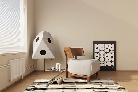 Modern Single Sofa Leisure Chair 3d model