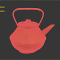 Vintage Copper Teapot With Shiny Surface Handle Lid And Spout For Home Kitchen