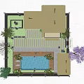 Luxury Boutique Villa Featuring Thatched Roof Swimming Pool And Tropical Garden View