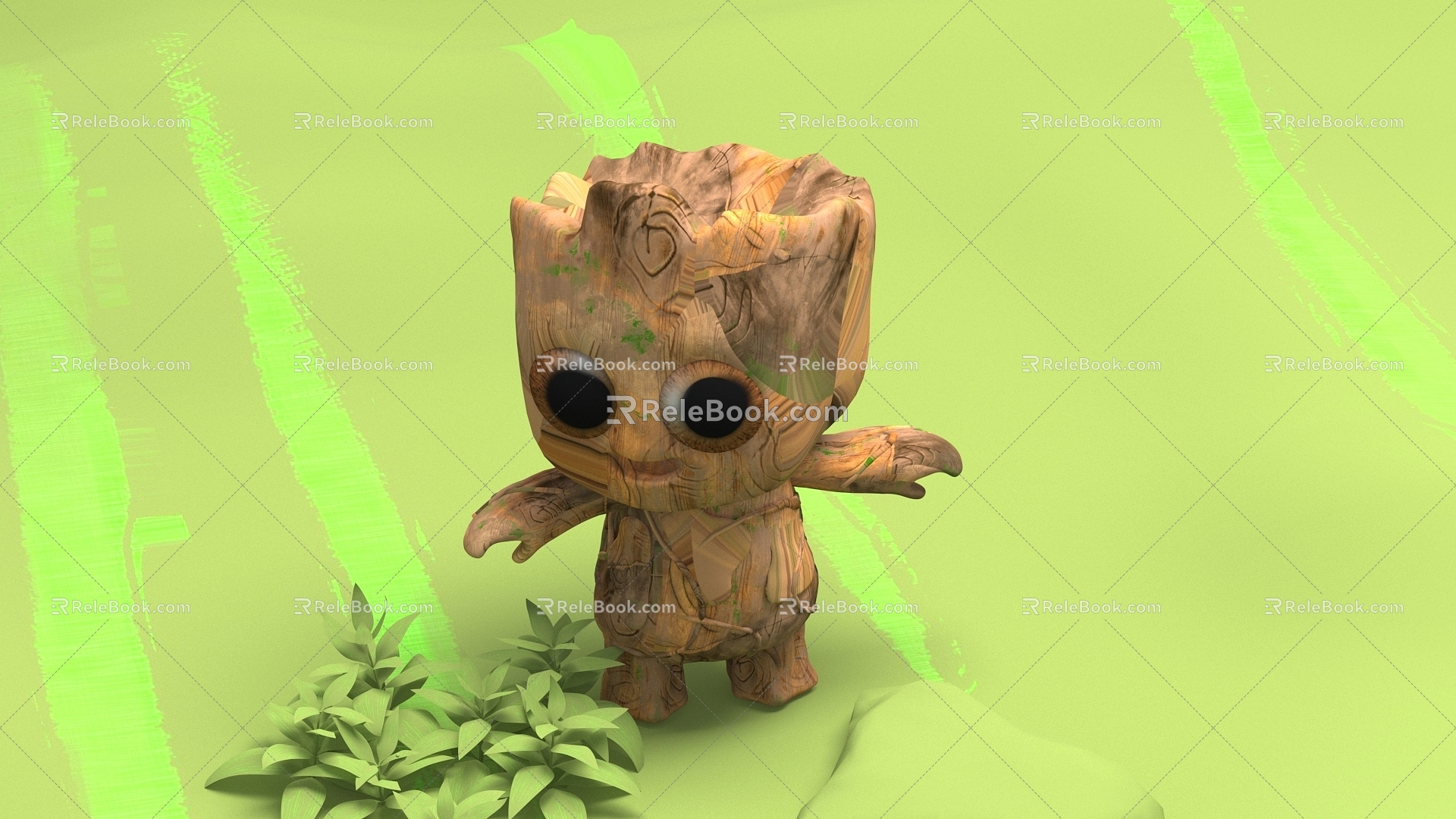 Cartoon Groot 3d model