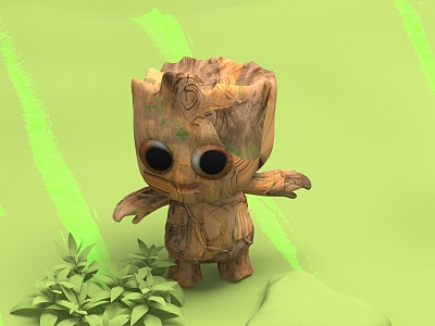 Cartoon Groot 3d model