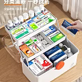 Home Medicine Storage Box With Multiple Compartments For Organized Medical Supplies