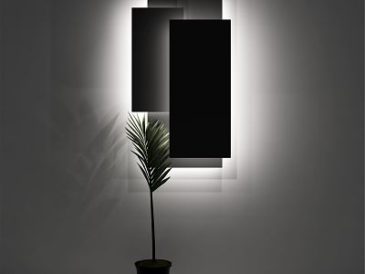 Modern wall lamp end view wall lamp model