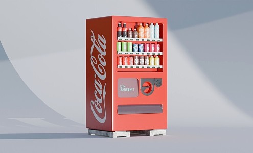 Modern Vending Machine Beverage Machine Refrigerated Cabinet 3d model