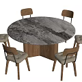New Chinese Dining Table and Chair 3d model