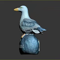 Small Handcrafted Seagull Decorative Figurine With WADYSLAVOWO Inscription On Base