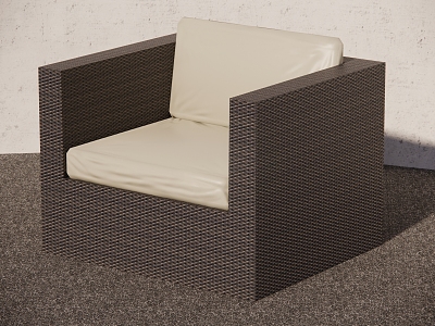 Leisure Chair Outdoor Rattan Chair Poliform Rattan Chair 3d model