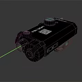 AT3 Tactical Black Laser Sight With Green Beam And Control Knobs