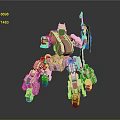 Mech Warrior Mech Soldier Machine Battlearm Mechanical Battlearm Machine Fighter Robot 3d model