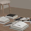 Books 3d model