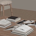 Books Books 3d model