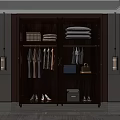 Modern Luxury Solid Wood Glass Door Wardrobe With Large Storage For Clothes And Daily Items