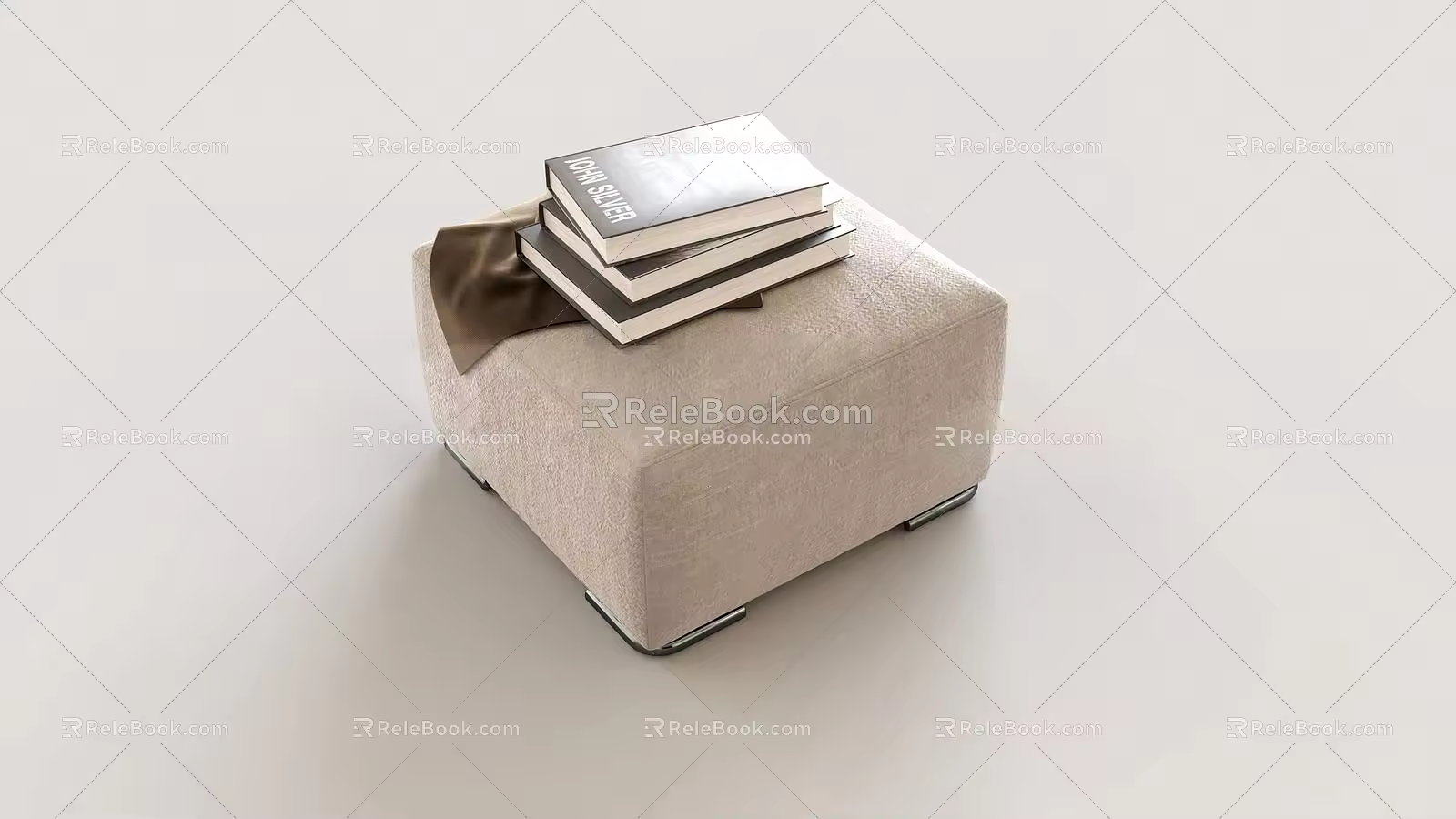 stool soft stool sofa stool books 3d model