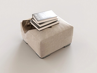 stool soft stool sofa stool books 3d model