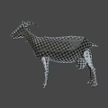 Black And White Checkered Goat 3D Model With Artistic Design 3d model