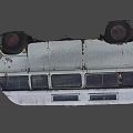 Rusty Vintage Van Exterior With Worn Out Paint And Classic Design