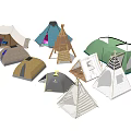 Different Types of Stylish Camping Tents with Teepee Dome and Popup Designs