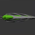 Shiny Leaf Shaped Decorative Household Item with Green Transparent Sections and Silver Frame