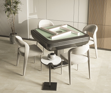 Modern Mahjong Table and Chair Mahjong Table 3d model