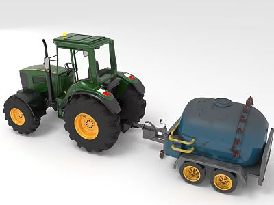 Tractor tractor trailer head tractor sprinkler 3d model