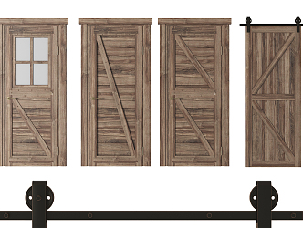 Industrial LOFT Barn Door 3d model