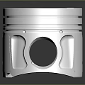 High Quality Metal Engine Piston With Smooth Surface And Central Hole 3d model