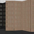 Modern Middle Ancient Solid Wood Opening Partition Screen 3d model