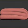 High Quality Soft Pink Striped Towel Folded For Daily Bathroom Use