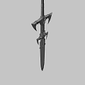 Detailed Ornate Medieval Sword With Wooden Handle And Sharp Metal Blade